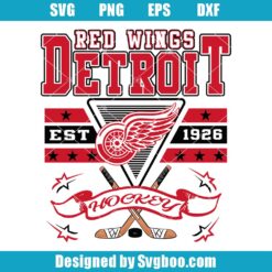 Retro Detroit Ice Hockey Svg