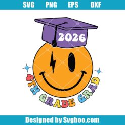 4th Grade Graduate 2026 Svg