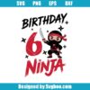 6th Birthday Ninja Svg