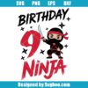 9th Birthday Ninja Svg