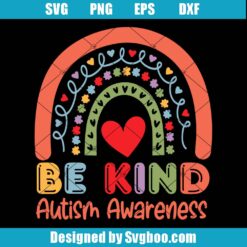 Autism Awareness Rainbow Svg