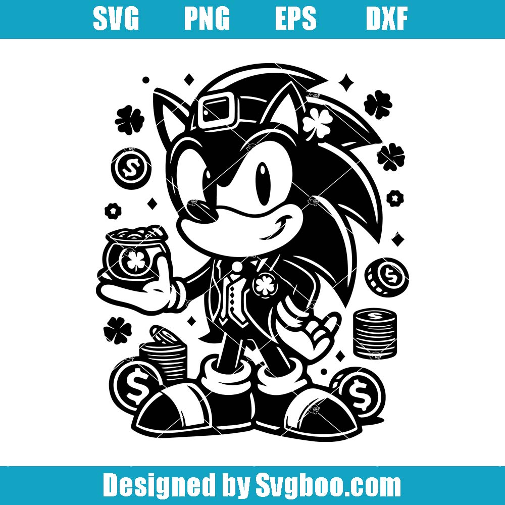 Cartoon Hedgehog Svg, St Patrick's Day Svg, Funny Hedgehog Svg