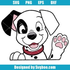 Dalmatian Waving Svg