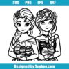 Princess Elsa And Anna Svg