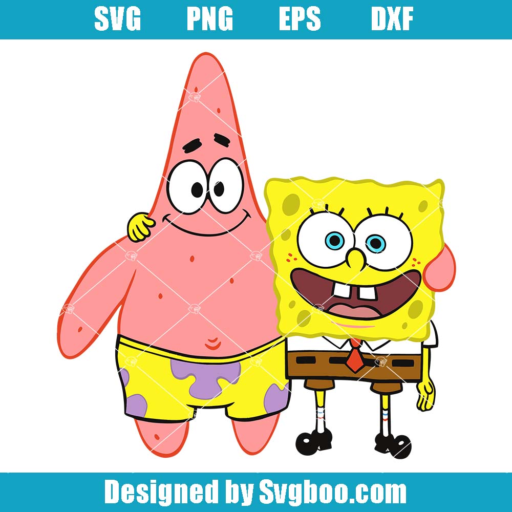 Spongebob And Patrick Svg, Star Cartoon Svg, Spongebob Cute Svg Spongebob And Patrick Svg
