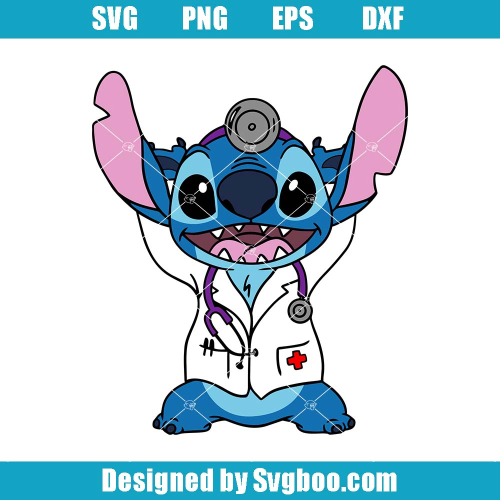 Disney Stitch Doctor Svg, Stitch Pediatrician Svg, Stitch Doctor Svg Disney Stitch Doctor Svg