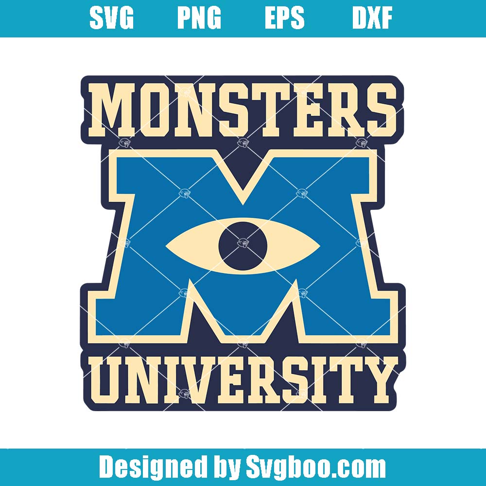 Monsters University Logo Svg, DIY Kids Birthday Party Svg Monsters University Logo Svg