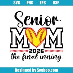 Senior Softball Mom 2026 Svg