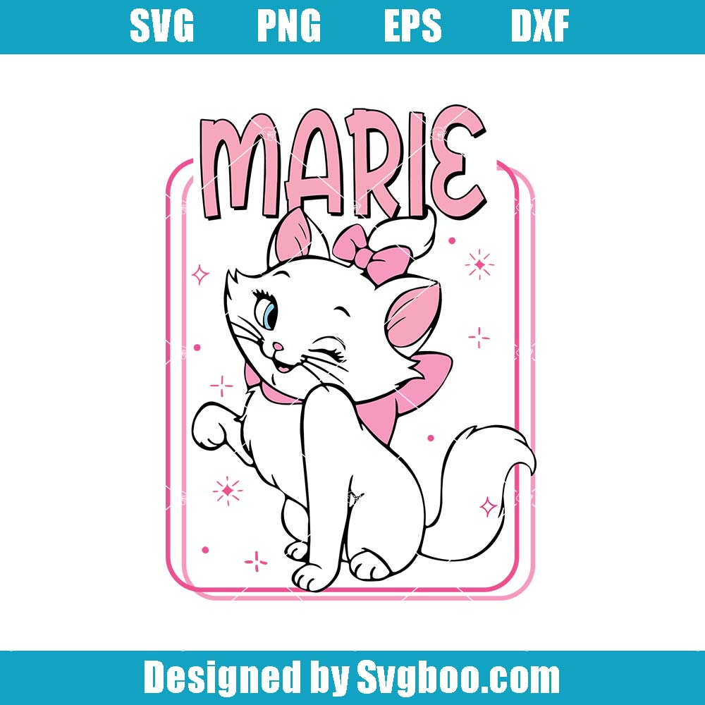 The Aristocats Signatures Marie Svg, Disney Cat Lover Svg The Aristocats Signatures Marie Svg