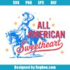 American Patriotic Cowgirl Svg