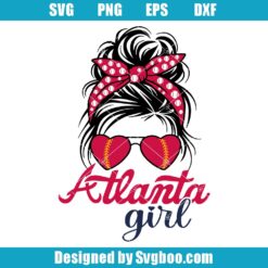 Messy Bun Atlanta Girl Svg