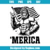 Patriotic Bigfoot USA Flag Svg