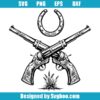 Pistols And Horseshoe Svg