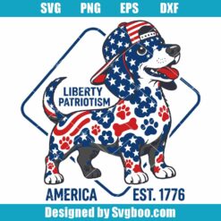4th of July Dachshund Svg