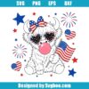 Highland Cow 4th July Bow Svg