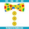 Clown Bowtie and Buttons Svg