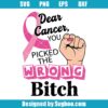 Dear Cancer You Picked the Wrong Bitch Svg