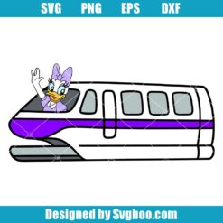 Daisy Character on a Monorail Train Svg