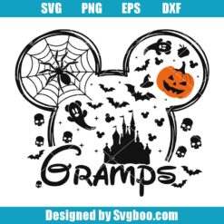 Gramps Halloween Mouse Head SVG Design