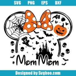 Mom Mom Halloween Mouse Head SVG Design