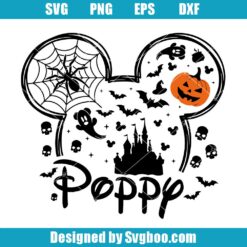 Poppy Halloween Mickey Mouse Head SVG Design