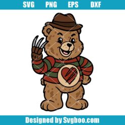 Teddy Bear as Freddy Krueger SVG Design