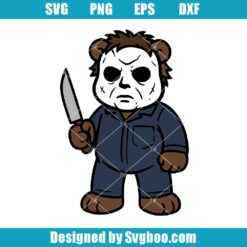 Teddy Bear as Michael Myers SVG Design