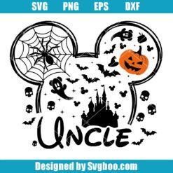 Uncle Halloween Mouse Head SVG Design