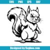 Angry Squirrel Middle Finger SVG Design