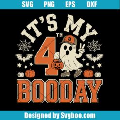 It's My 4th Boo Day Ghost Halloween SVG Design