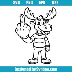 Moose Middle Finger SVG Design