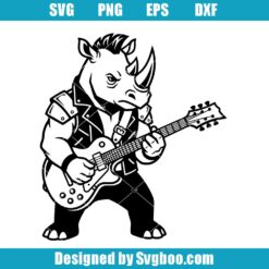 Rocker Rhinoceros SVG Design
