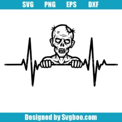 Undead EKG Zombie SVG Design